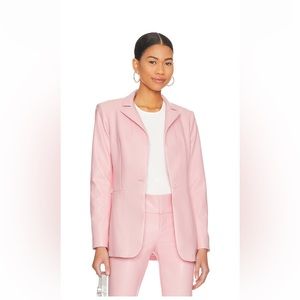 Alice + Olivia Breann Faux Leather Blazer